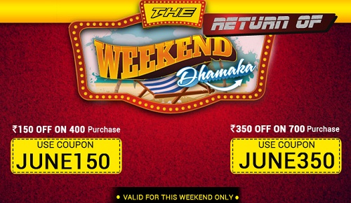 India Desire : Askmebazaar Loot Offer :  Get Rs. 150 Off On Rs. 400 & Rs. 350 Off On Rs. 700 From Askmebazaar June Weekend Dhamaka Offer